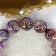 Natural Amethyst Phantom Quartz Bracelet 70.26g 15.4 mm 14 Beads - Huangs Jadeite and Jewelry Pte Ltd