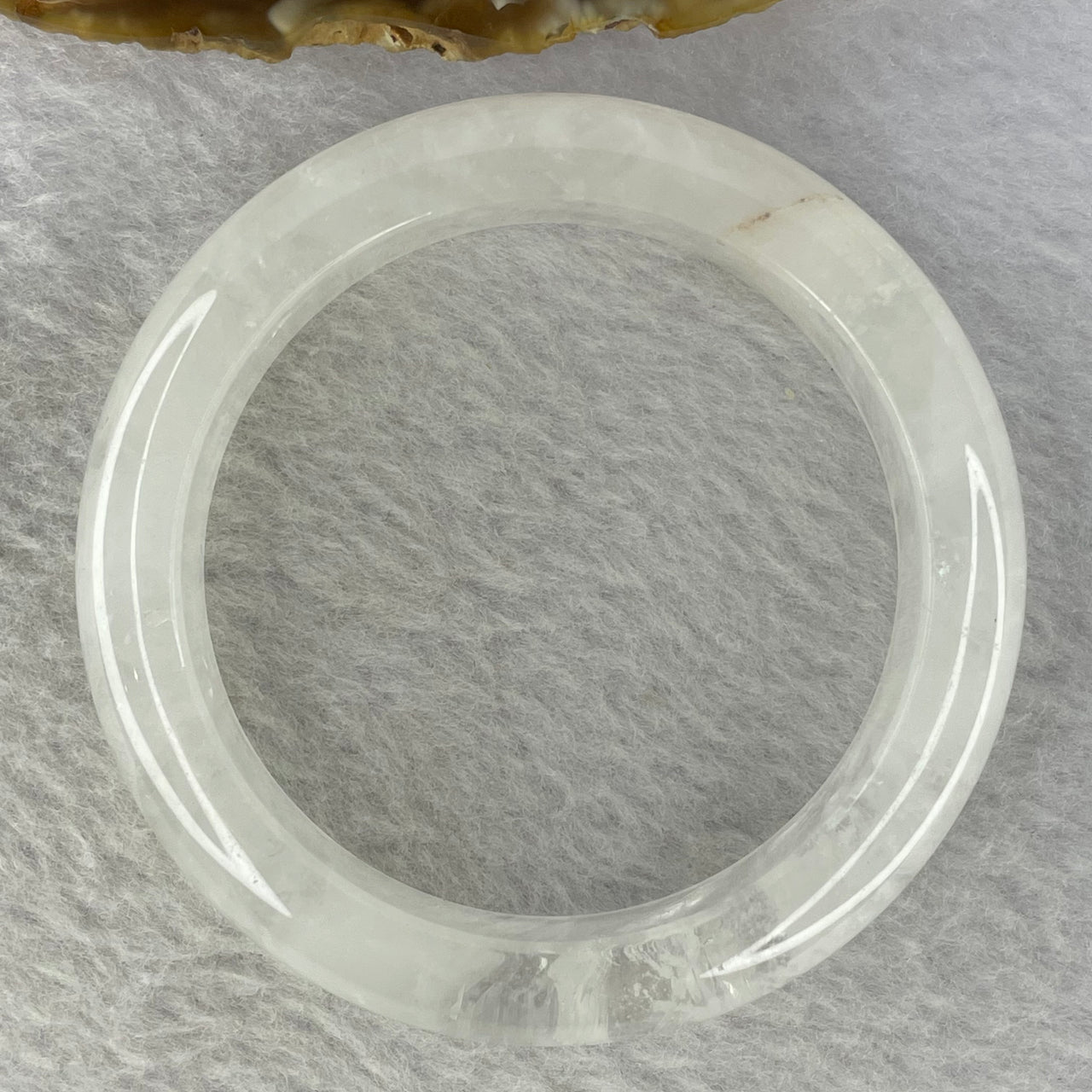 Natural Clear Quartz Bangle 57.22g 15.1 by 10.7 mm Inner Diameter 54.8mm - Huangs Jadeite and Jewelry Pte Ltd