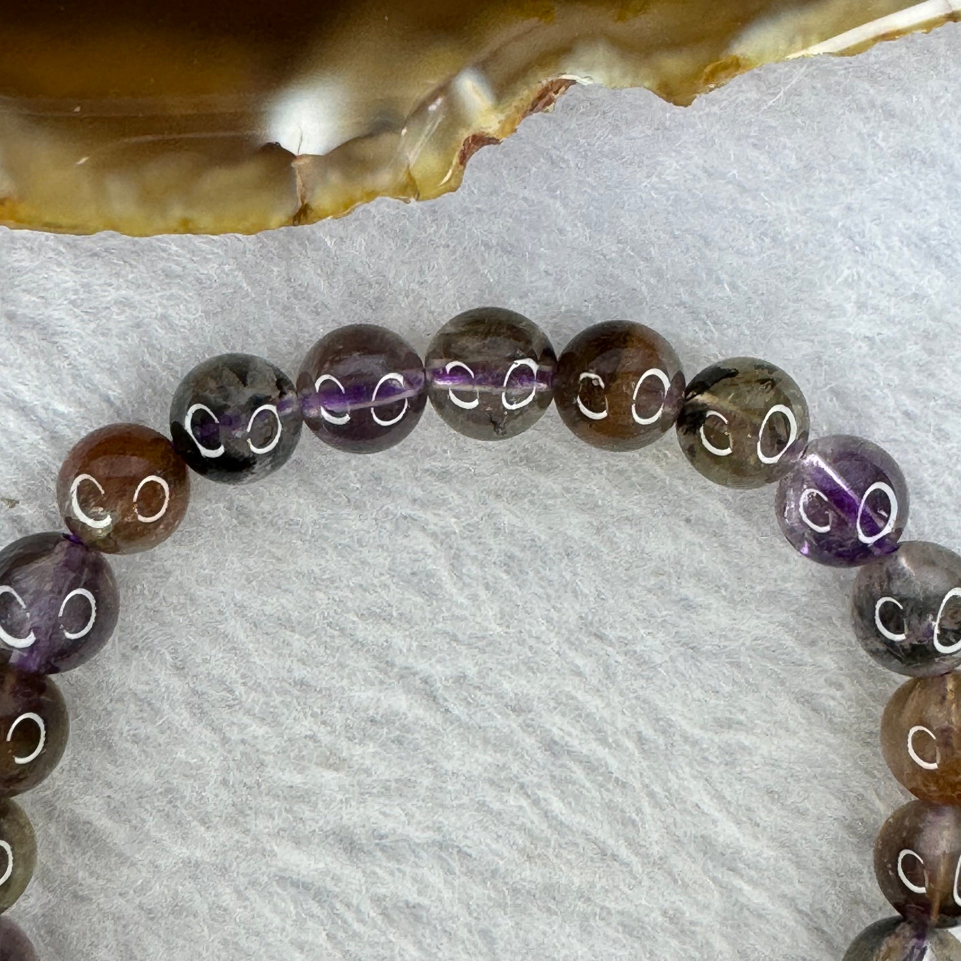 Natural Auralite Crystal Bracelet 极光手链 15.71g 7.9 mm 24 Beads - Huangs Jadeite and Jewelry Pte Ltd