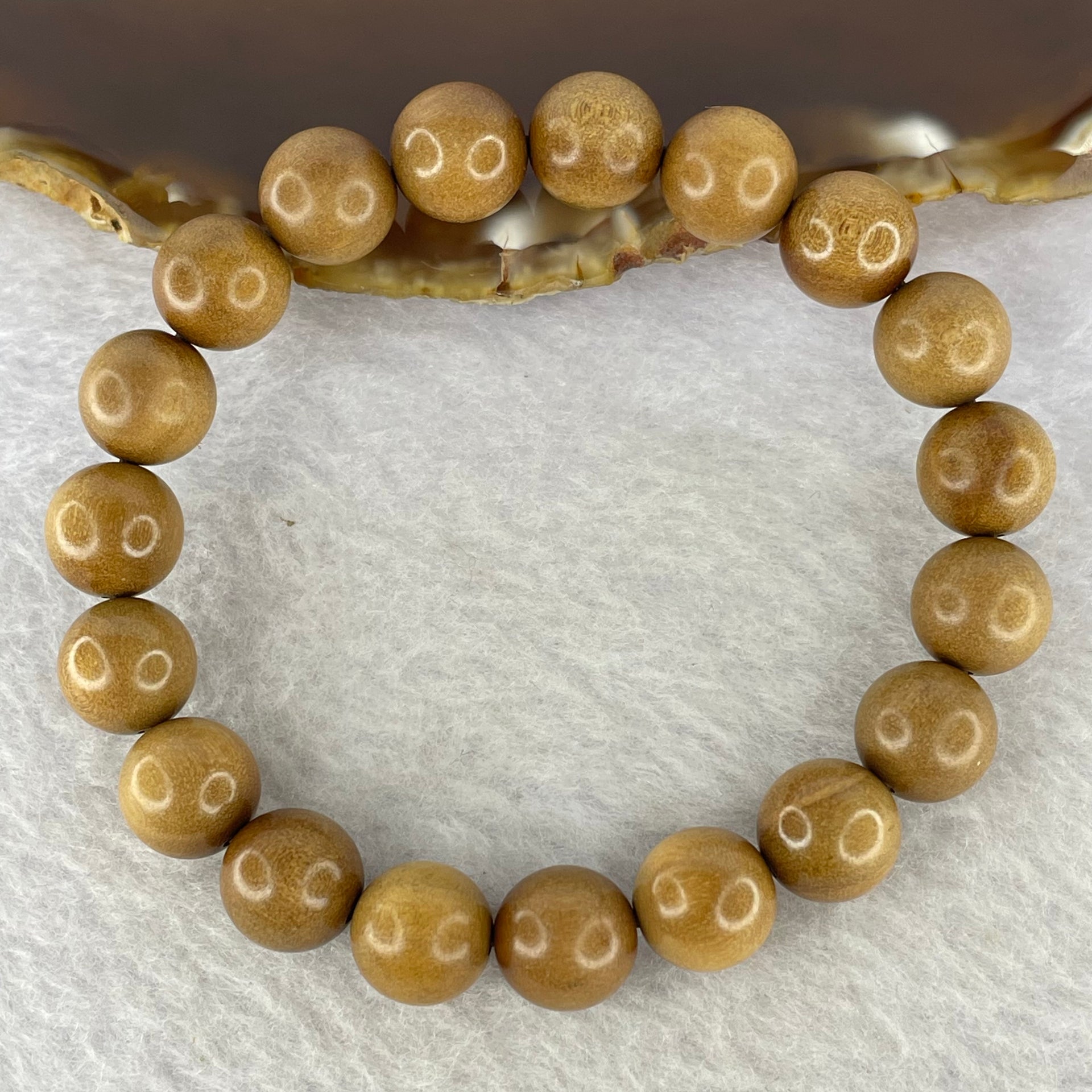 Natural Wild Old India Sandalwood Bracelet 老山檀手链  9.86g 10.3 mm 19 Beads - Huangs Jadeite and Jewelry Pte Ltd