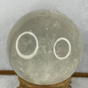 Natural Clear Quartz Crystal Sphere Ball with Solid Wooden Stand 2,476.1g 130.0 by Diameter 115.5 mm - Huangs Jadeite and Jewelry Pte Ltd