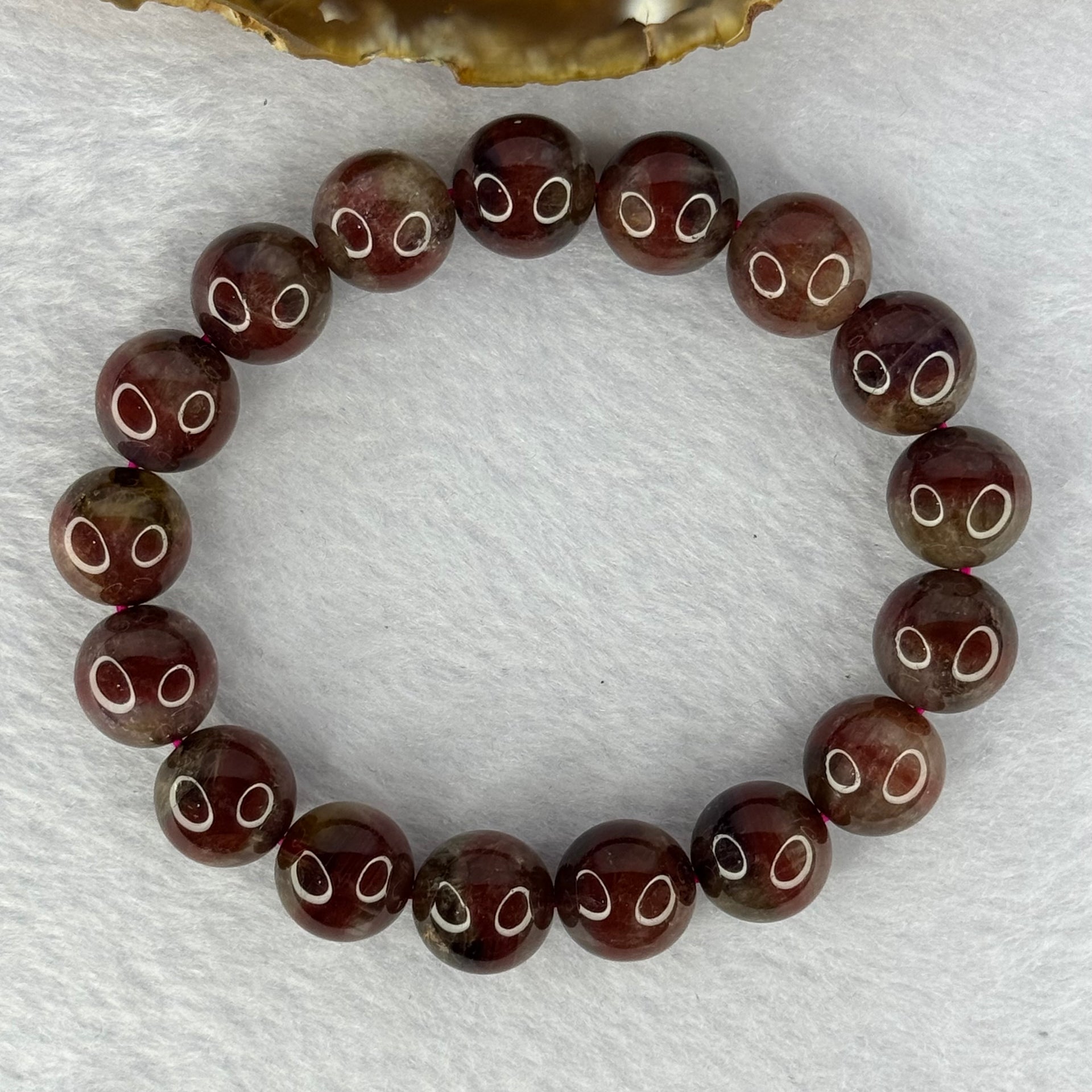 Above Average Natural Auralite 23 Bracelet 天然激光23手链 42.70g 18cm 12.2mm 17 Beads - Huangs Jadeite and Jewelry Pte Ltd