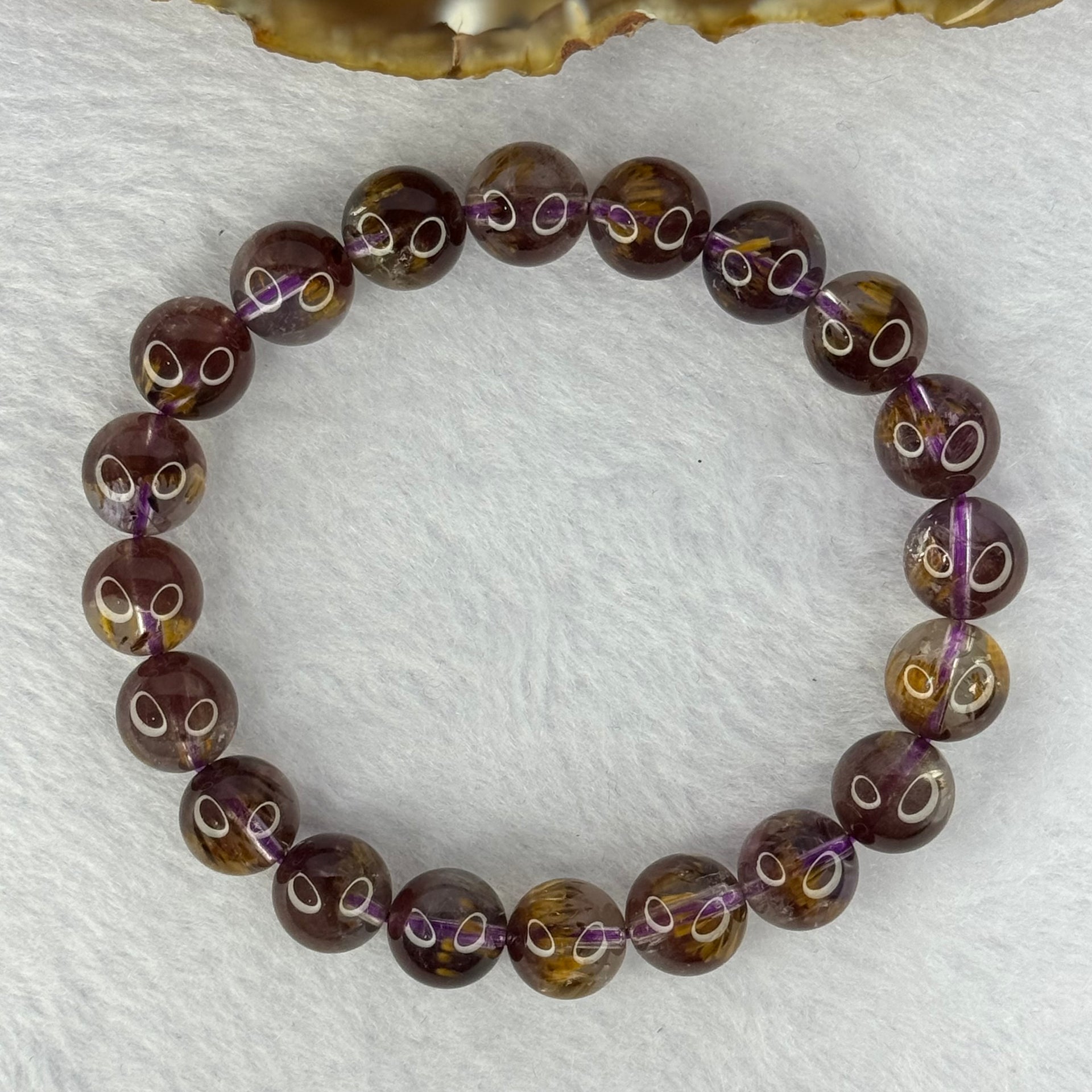 Very Good Grade Natural Auralite 23 Bracelet 天然激光23手链 29.09g 17.5cm 10.4mm 20 Beads - Huangs Jadeite and Jewelry Pte Ltd