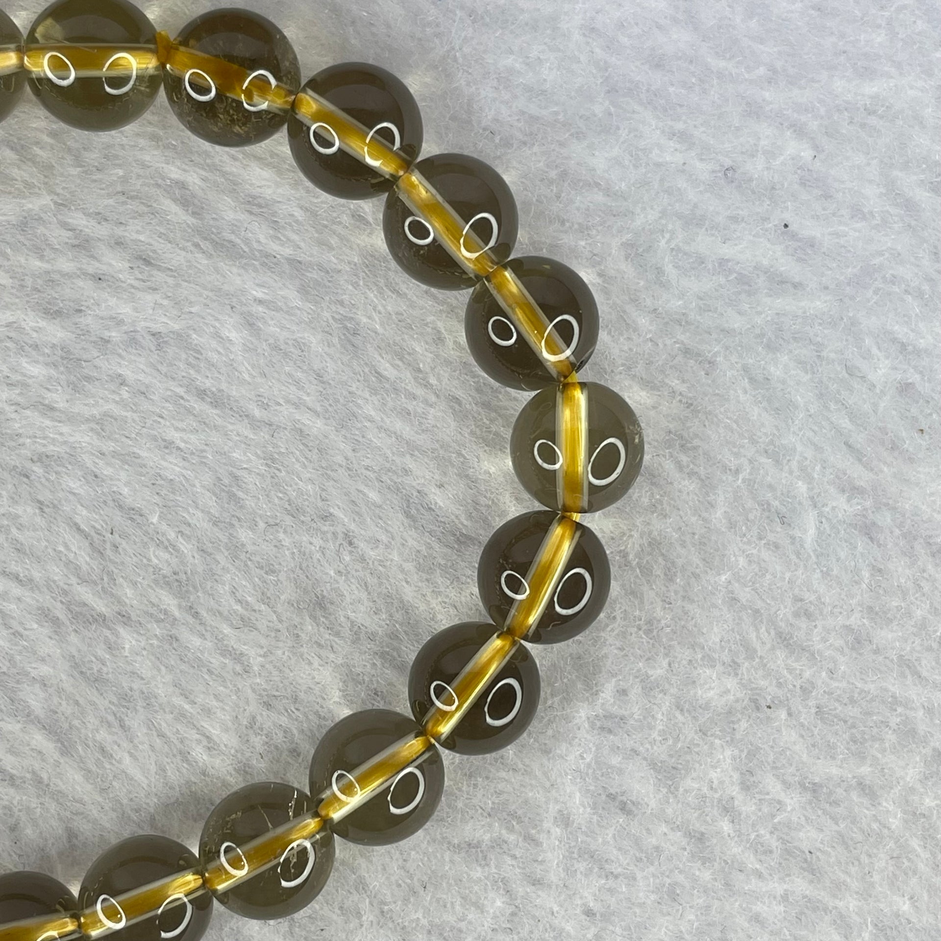 Natural Smoky Quartz Bracelet 18.03g 15.5cm 8.3mm 23 Beads - Huangs Jadeite and Jewelry Pte Ltd