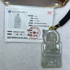 Type A Lavender Green Brown Jadeite Buddha Pendent 44.87g 68.6 by 35.6 by 8.6mm - Huangs Jadeite and Jewelry Pte Ltd