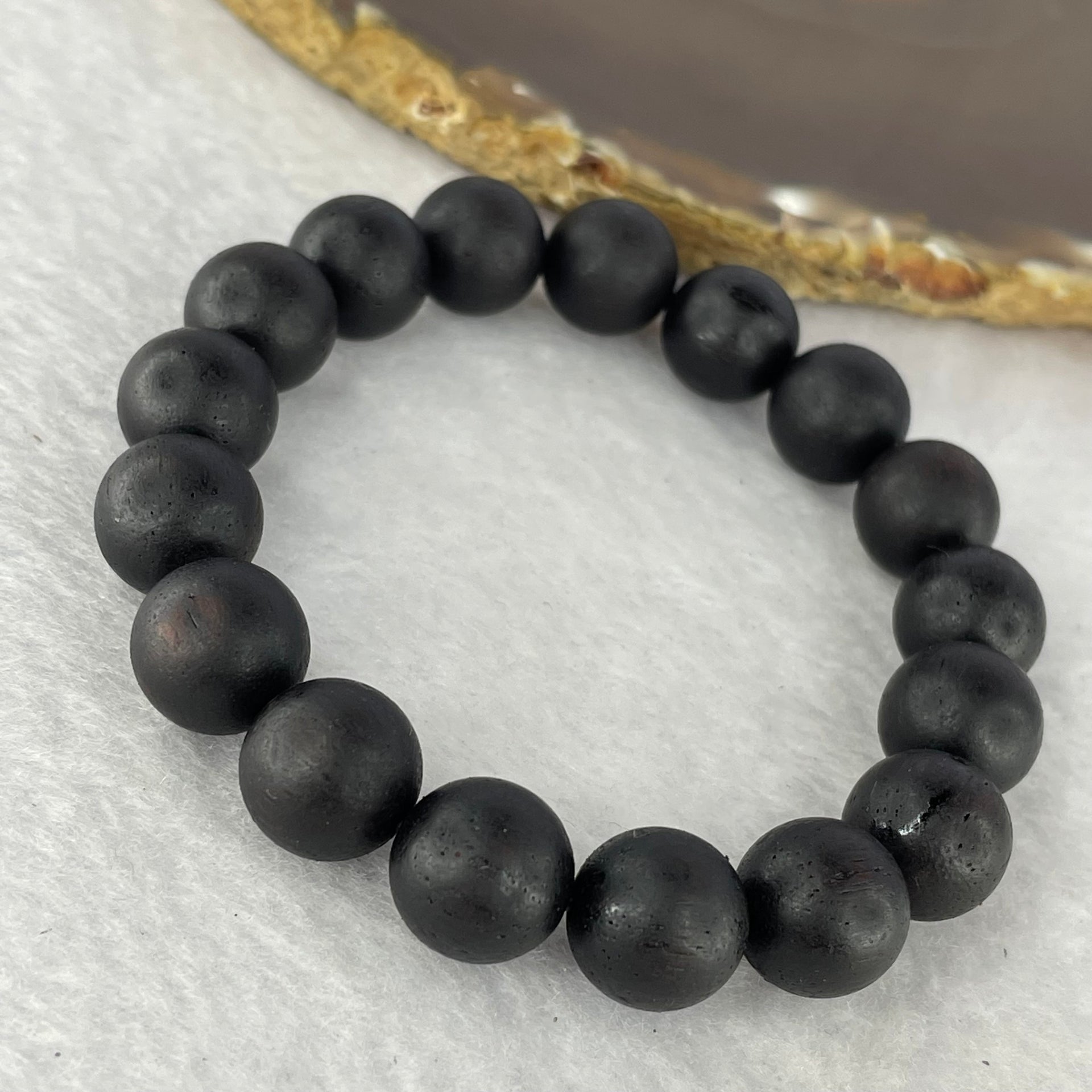 Natural Wild Hainan Jiang Zhen Xiang ( Acronychia Pedunculata) Beads Bracelet (Sinking Type) 天然野生海南降真香珠手链 14.22g 18cm / 12.3mm 17 Beads - Huangs Jadeite and Jewelry Pte Ltd