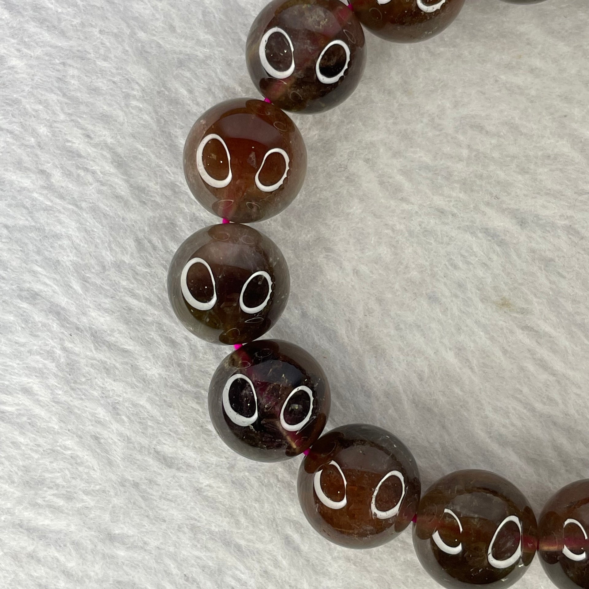 Natural Auralite Crystal Bracelet 极光手链 57.74g 13.4 mm 16 Beads - Huangs Jadeite and Jewelry Pte Ltd