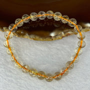 Natural Golden Rutilated Quartz Beads 天然金发水晶手链 13.05g 15cm 7.3mm 26 Beads - Huangs Jadeite and Jewelry Pte Ltd