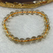 Natural Golden Rutilated Quartz Beads 天然金发水晶手链 15.58g 16cm 7.9mm 25 Beads - Huangs Jadeite and Jewelry Pte Ltd