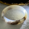 Transparent Grey with Yellow Quartzite Jade Bangle 天山玉手镯 Internal Diameter 62.1mm 46.57mm 14.8 by 7.5mm