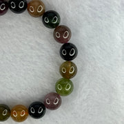 Good Grade Natural Tourmaline Beads Bracelet 好的天然碧玺珠手链 29.33g 16.5cm 9.9mm 20 Beads - Huangs Jadeite and Jewelry Pte Ltd