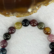 Good Grade Natural Tourmaline Beads Bracelet 好的天然碧玺珠手链 29.47g 16.5cm 9.9mm 20 Beads - Huangs Jadeite and Jewelry Pte Ltd