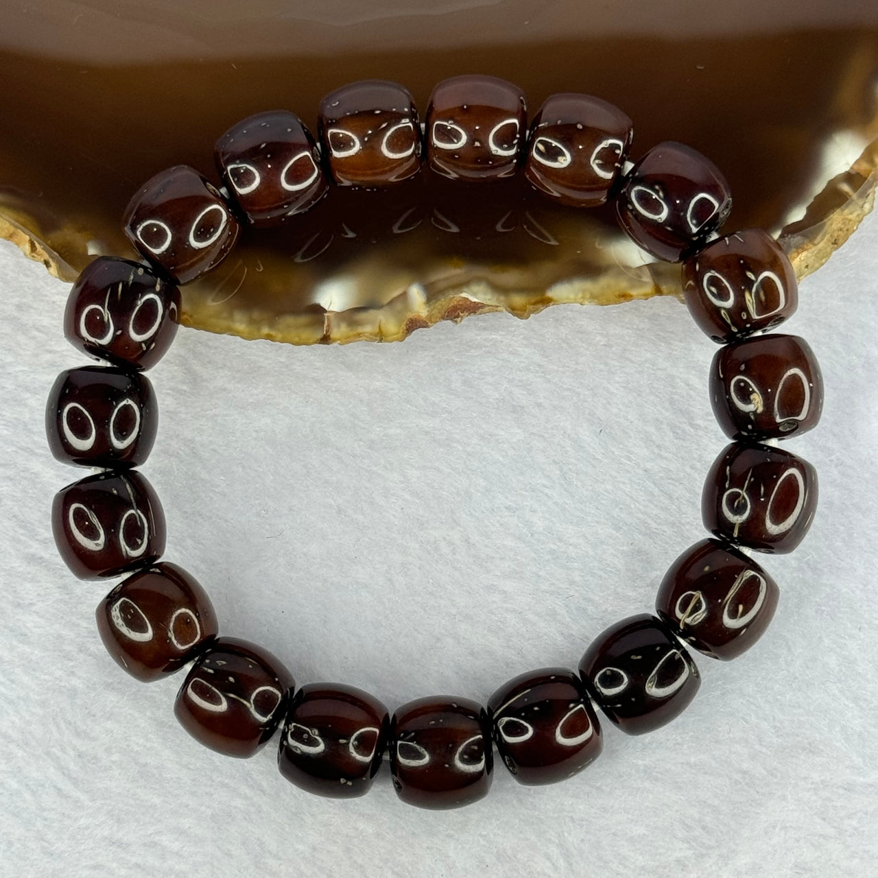 Old Bodhi Seed Beads Bracelet 紫金鼠手链 17.20g 18.5cm 11.5mm 19 Beads