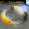 Transparent Purple White Yellow Quartzite Jade Bangle 天山玉手镯 56.3mm 39.75g 9.6 by 9.6mm