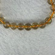 Natural Golden Rutilated Quartz Beads 天然金发水晶手链 14.67g 15cm 7.8mm 24 Beads - Huangs Jadeite and Jewelry Pte Ltd