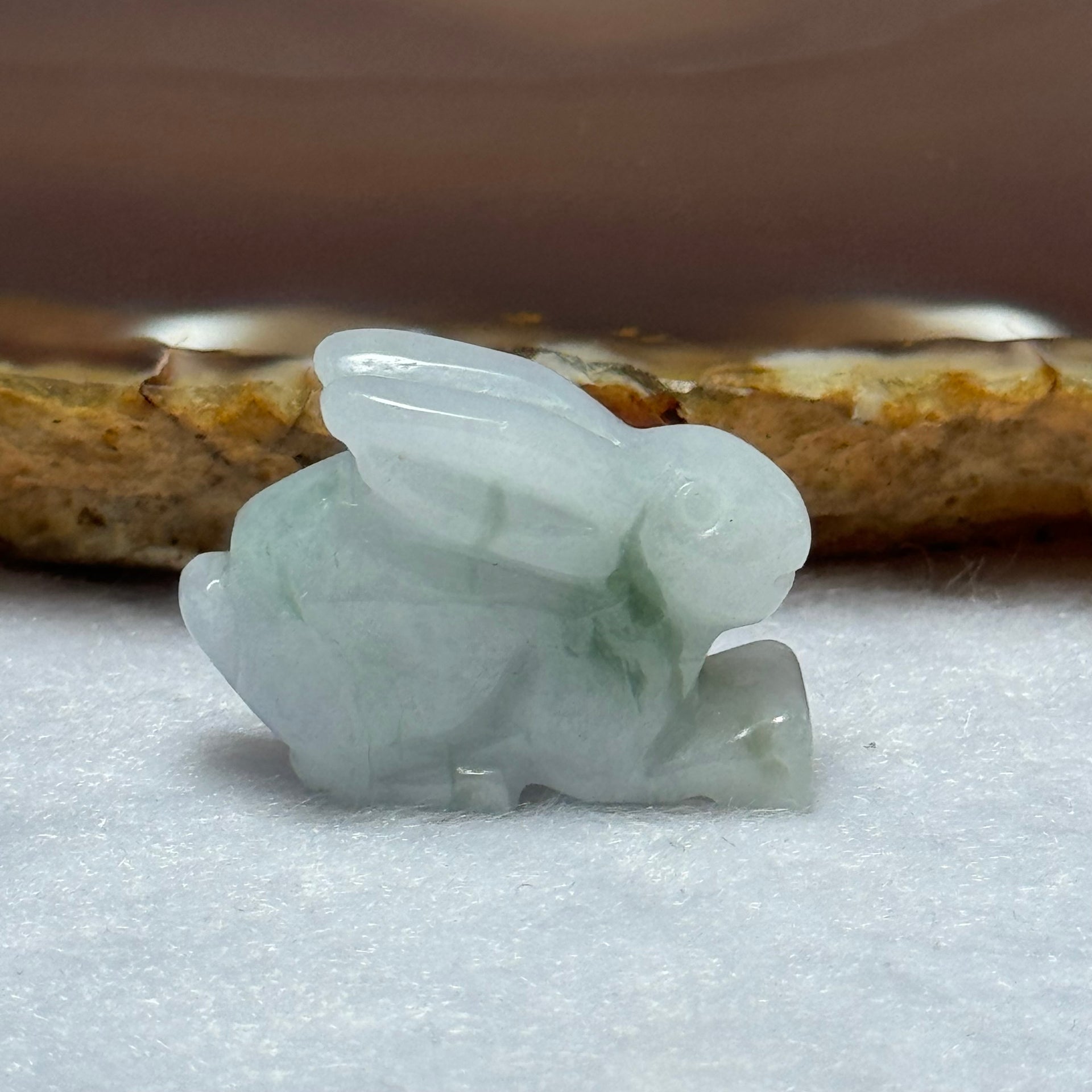 Type A Lavender with Green Piao Hua Jadeite Rabbit Pendant 7.12g 24.3 by 8.9 by 17.9mm - Huangs Jadeite and Jewelry Pte Ltd