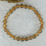 Natural Golden Rutilated Quartz Beads 天然金发水晶手链 13.67g 16cm 7.3mm 27 Beads - Huangs Jadeite and Jewelry Pte Ltd