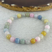 Natural Morganite Beads Bracelet 12.91g 7.1 mm 27 Beads - Huangs Jadeite and Jewelry Pte Ltd