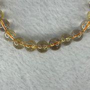 Natural Golden Rutilated Quartz Beads 天然金发水晶手链 15.47g 15.5cm 7.9mm 25 Beads - Huangs Jadeite and Jewelry Pte Ltd