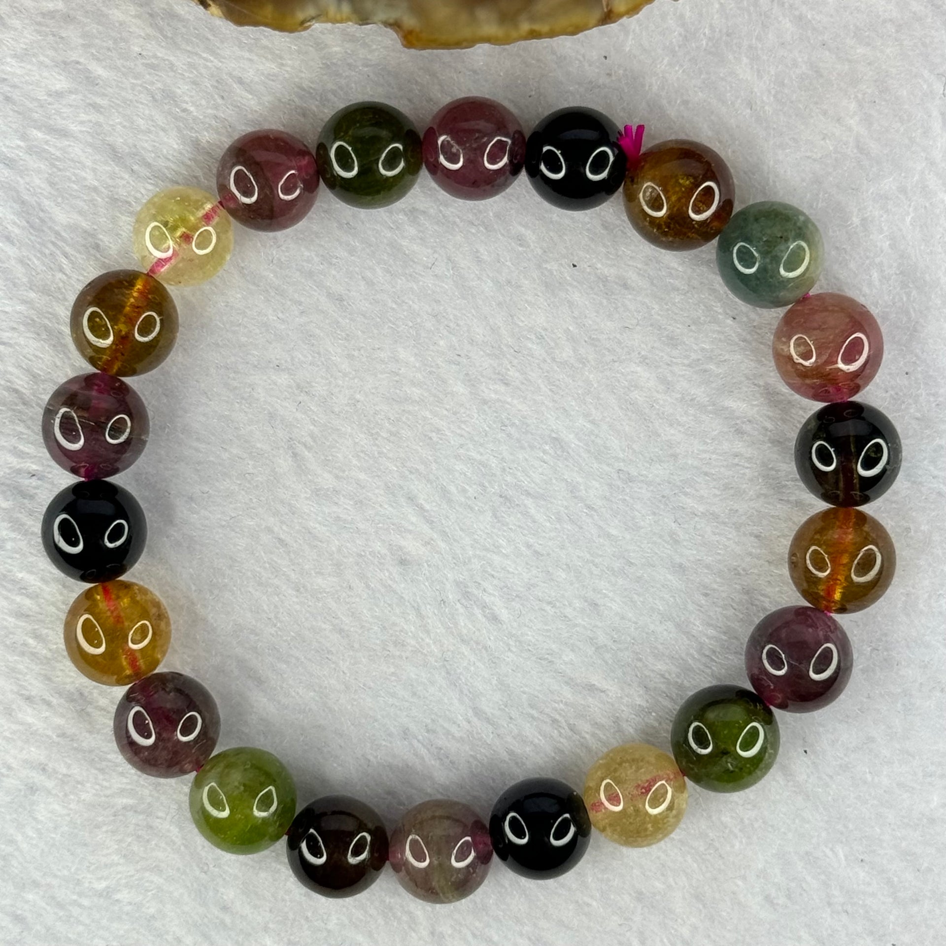 Good Grade Natural Tourmaline Beads Bracelet 好的天然碧玺珠手链 23.15g 16cm 9.0mm 22 Beads - Huangs Jadeite and Jewelry Pte Ltd