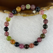 Good Grade Natural Tourmaline Beads Bracelet 好的天然碧玺珠手链 14.29g 15cm 7.2mm 25 Beads - Huangs Jadeite and Jewelry Pte Ltd