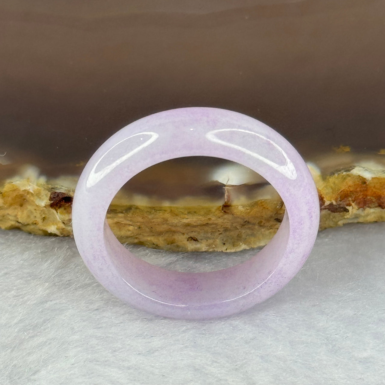 Type A Lavender Jadeite Ring 4.35g 6.9 by 3.7mm US9.5 HK21