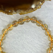 Natural Golden Rutilated Quartz Beads 天然金发水晶手链 14.86g 15cm 7.8mm 24 Beads - Huangs Jadeite and Jewelry Pte Ltd