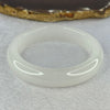 White Quartzite Jade Bangle 天山玉手镯 Internal Diameter 54.4mm 50.89g 13.9 by 8.9mm