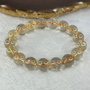 Natural Golden Rutilated Quartz Beads 天然金发水晶手链 41.98g 18cm 12.3mm 17 Beads - Huangs Jadeite and Jewelry Pte Ltd