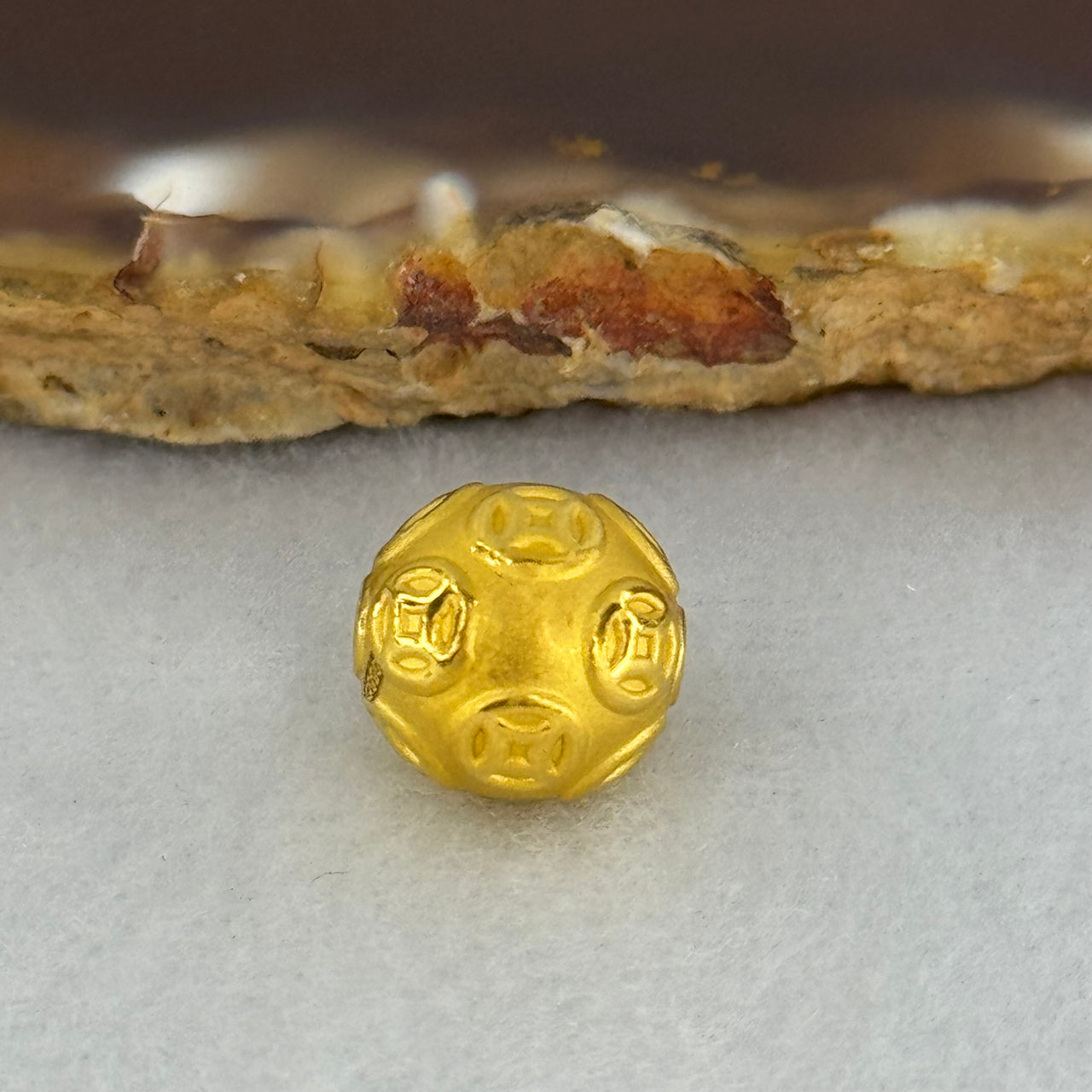 9999 24K Ancient Coins Design Gold Ball 10.0mm 1.04g