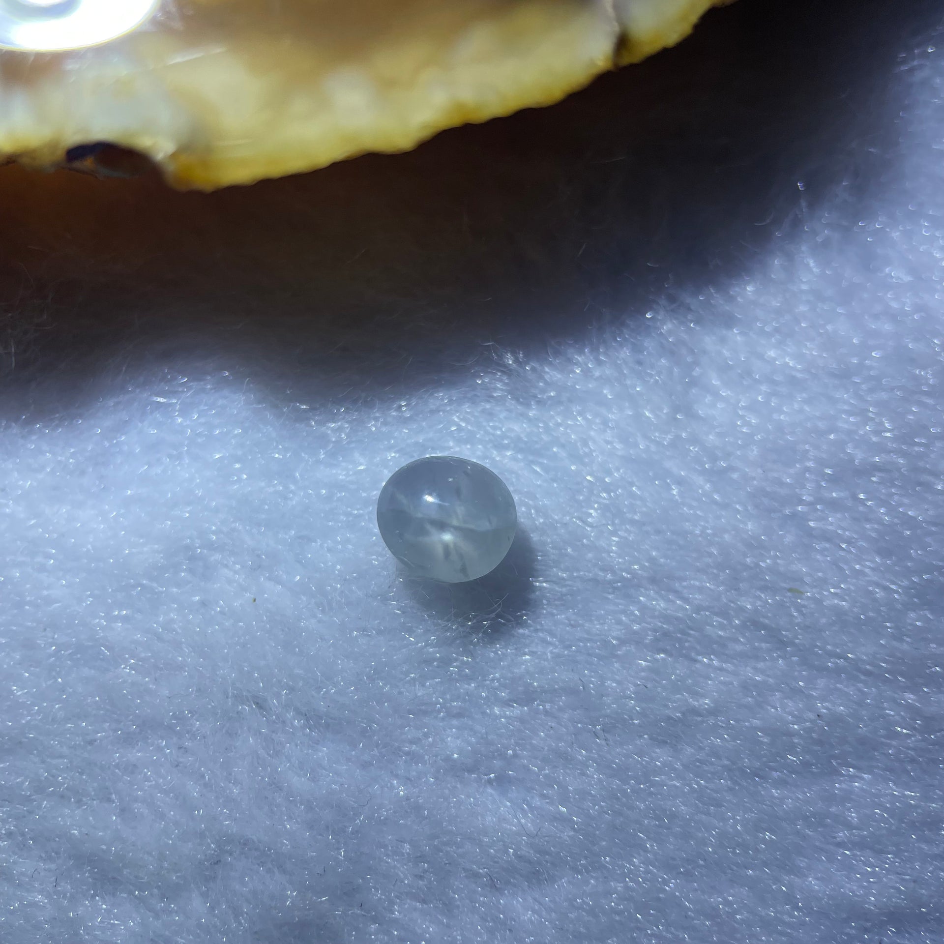 Natural Light Blue Star Sapphire Cabochon 1.2 ct 5.3 by 4.9 by 3.8mm - Huangs Jadeite and Jewelry Pte Ltd