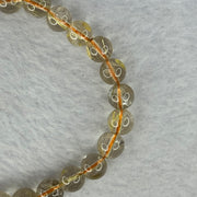 Natural Golden Rutilated Quartz Beads 天然金发水晶手链 15.47g 15.5cm 7.9mm 25 Beads - Huangs Jadeite and Jewelry Pte Ltd