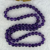 Good Grade Natural Amethyst Necklace 46.46g 52cm 7.7mm 75 Beads