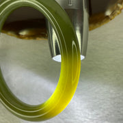 Natural Green Nephrite Bangle Inner Diameter 60.2mm 53.86g 10.2 by 10.2mm (Close to Perfect) - Huangs Jadeite and Jewelry Pte Ltd