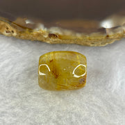 Good Grade Natural Golden Rutilated Quartz Crystal Lulu Tong Barrel 天然金顺发晶水晶露露通桶 
4.72g 14.9 by 13.1mm - Huangs Jadeite and Jewelry Pte Ltd