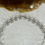 Natural Titanium Rutilated Clear Quartz 11.11g 15cm 6.9mm 27 Beads - Huangs Jadeite and Jewelry Pte Ltd