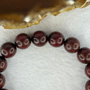 Natural Blood Zitan Beads Bracelet 天然血檀木手链 13.11g 17.5cm 11.9mm 17 Beads - Huangs Jadeite and Jewelry Pte Ltd