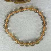 Natural Golden Rutilated Quartz Beads 天然金发水晶手链 19.90g 16cm 8.7mm 23 Beads - Huangs Jadeite and Jewelry Pte Ltd