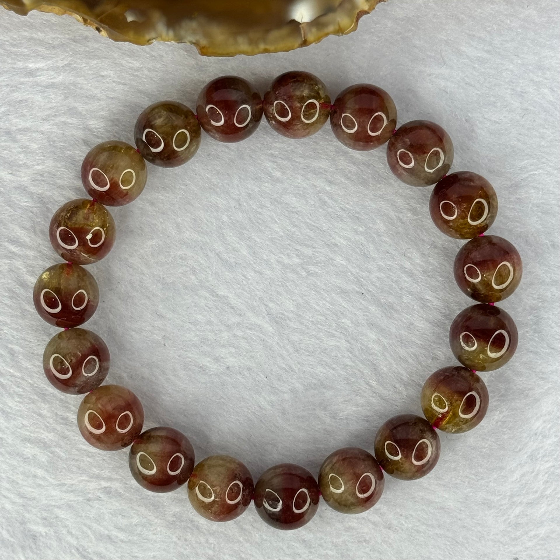 Above Average Natural Auralite 23 Bracelet 天然激光23手链 32.04g 17.5cm 10.7mm 19 Beads - Huangs Jadeite and Jewelry Pte Ltd