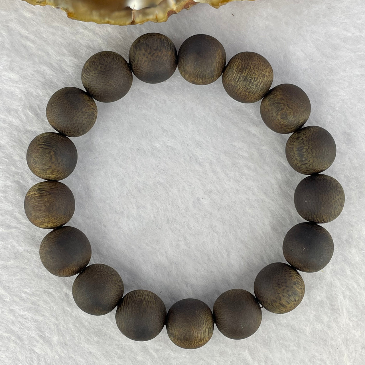 Rare Very Very High End Very Old Wild Vietnam Qi Nan Sinking Type Agarwood Beads Bracelet 罕见非常高端非常古老野生越南奇南沉沉型沉香珠手链 18.10g 19cm 13.0mm 17 Beads - Huangs Jadeite and Jewelry Pte Ltd