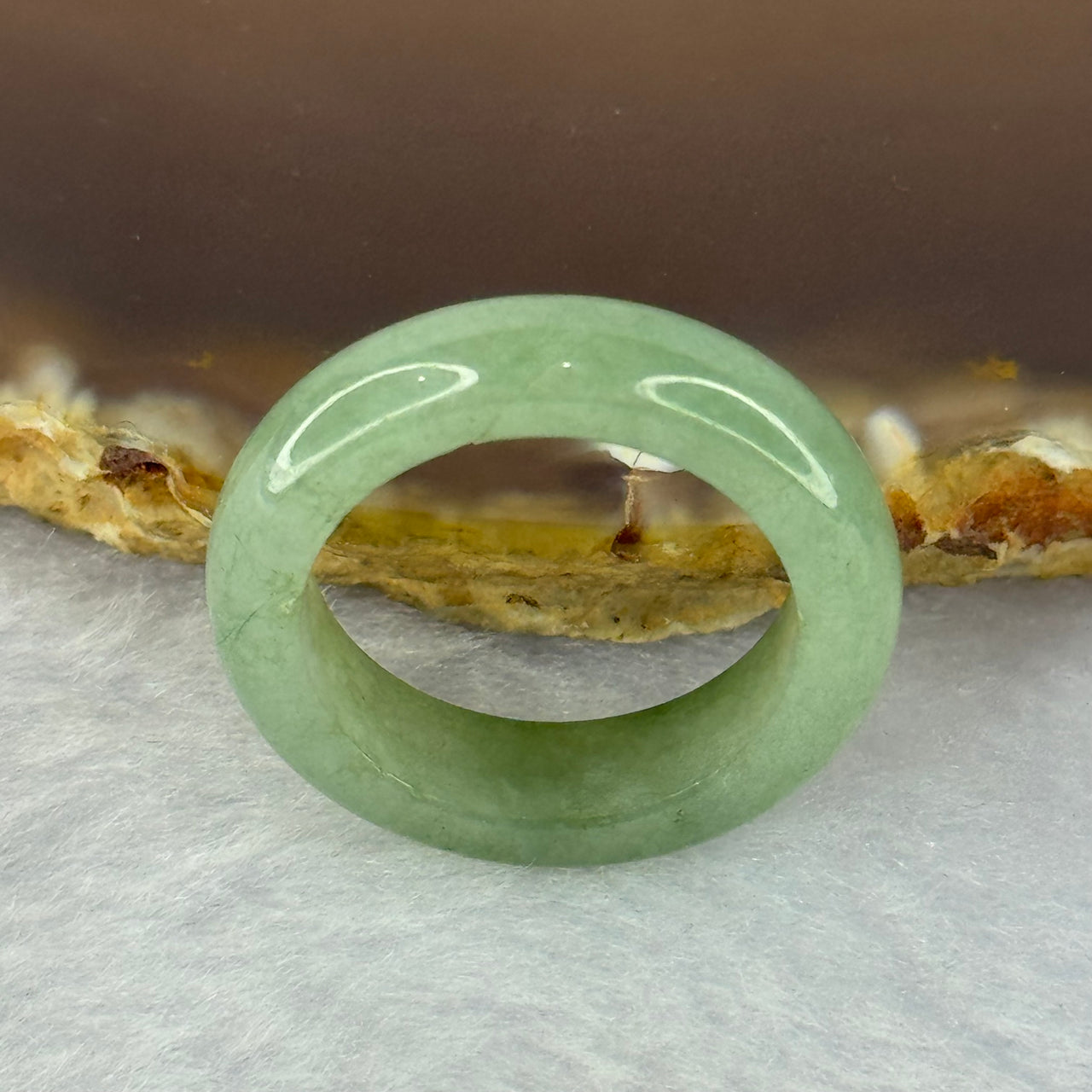 Type A Green Jadeite Ring 3.89g 5.5 by 3.8mm US7.25 HK16 (External Line)