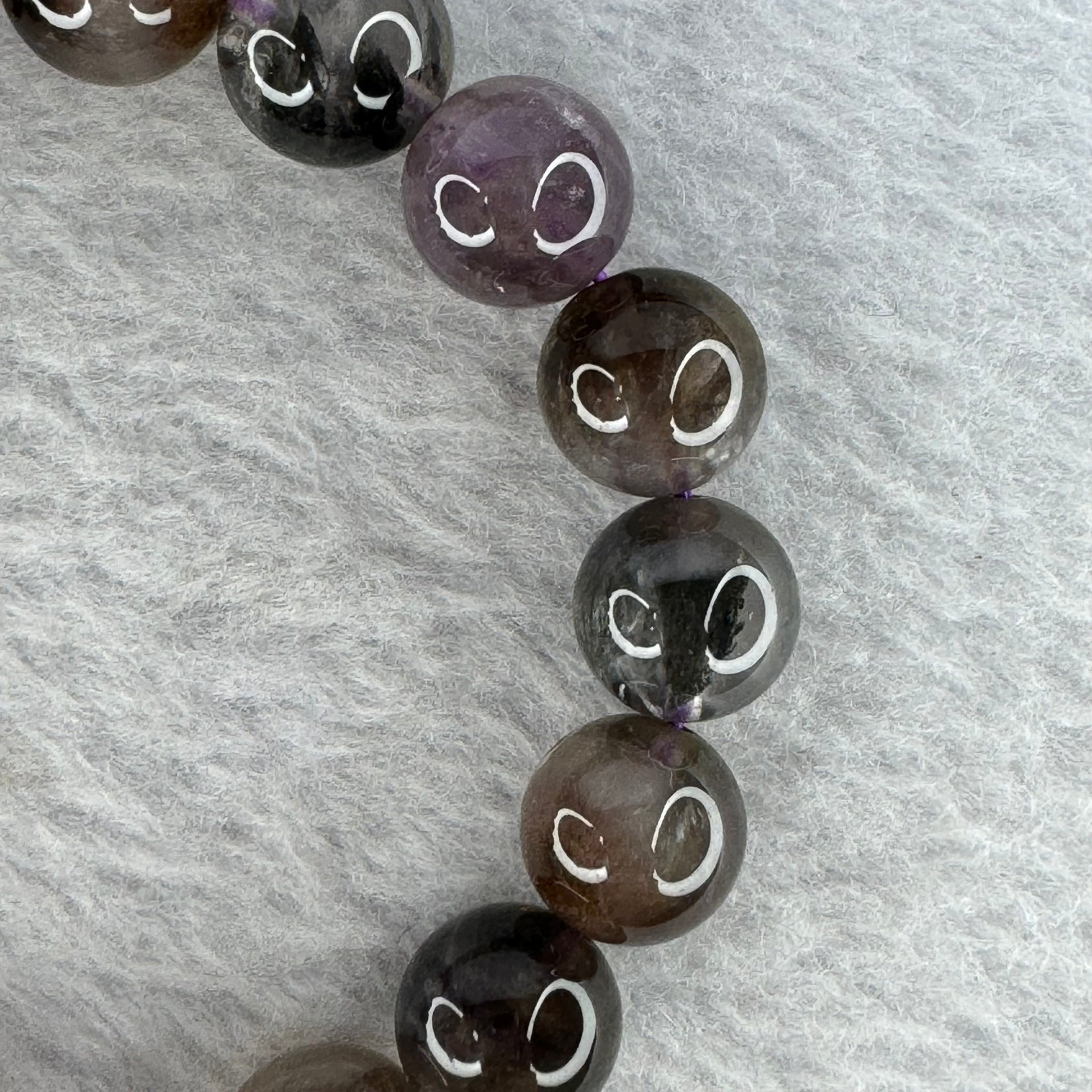 Natural Auralite Crystal Bracelet 极光手链 34.34g 11.1 mm 18 Beads - Huangs Jadeite and Jewelry Pte Ltd