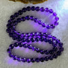 Good Grade Natural Amethyst Necklace 46.18g 53cm 7.8mm 75 Beads