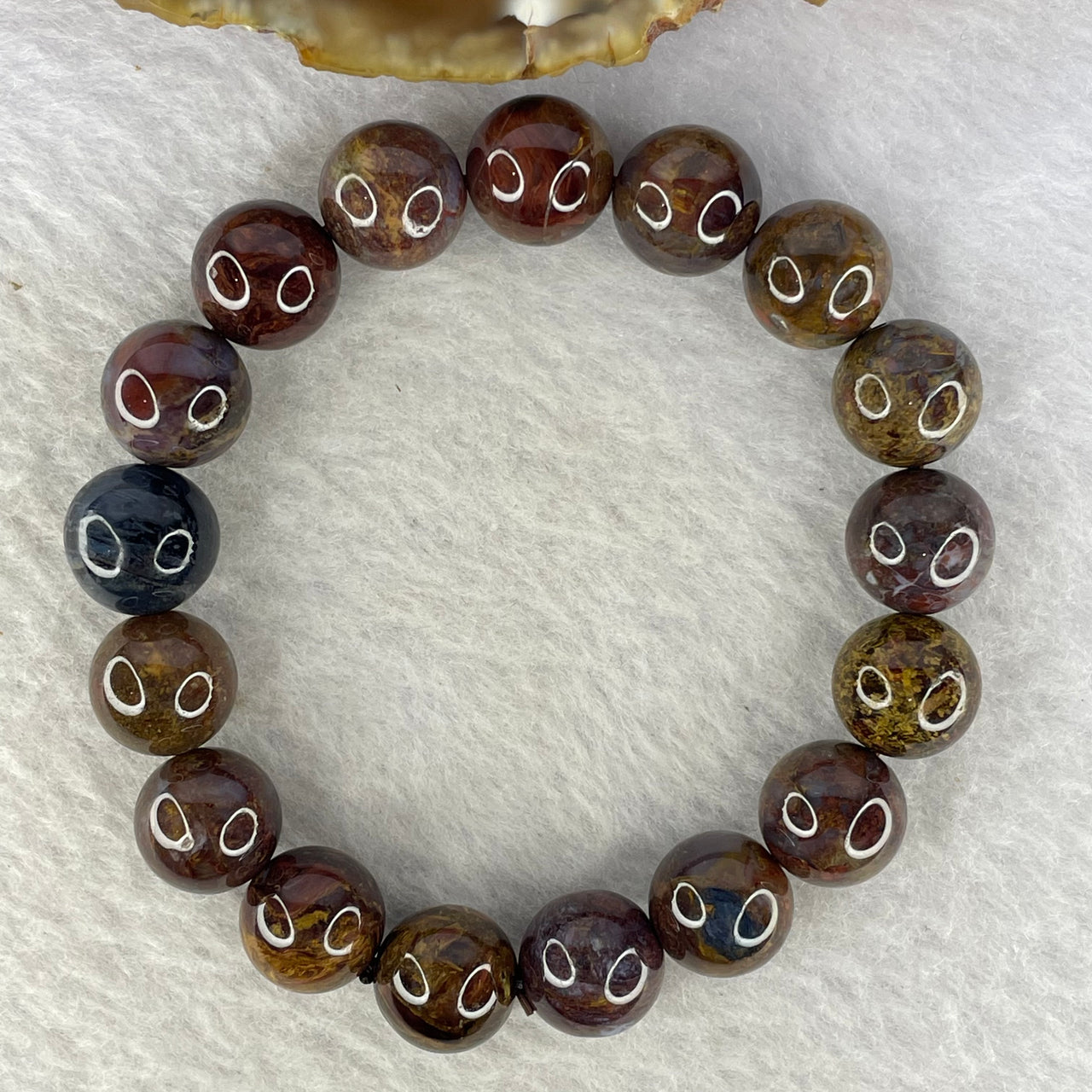 Natural Petersite Peterstone Bracelet 31.59g 11.1 mm 17 Beads - Huangs Jadeite and Jewelry Pte Ltd