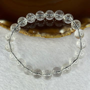 Natural Titanium Rutilated Clear Quartz 22.56g 16cm 9.3mm 21 Beads - Huangs Jadeite and Jewelry Pte Ltd