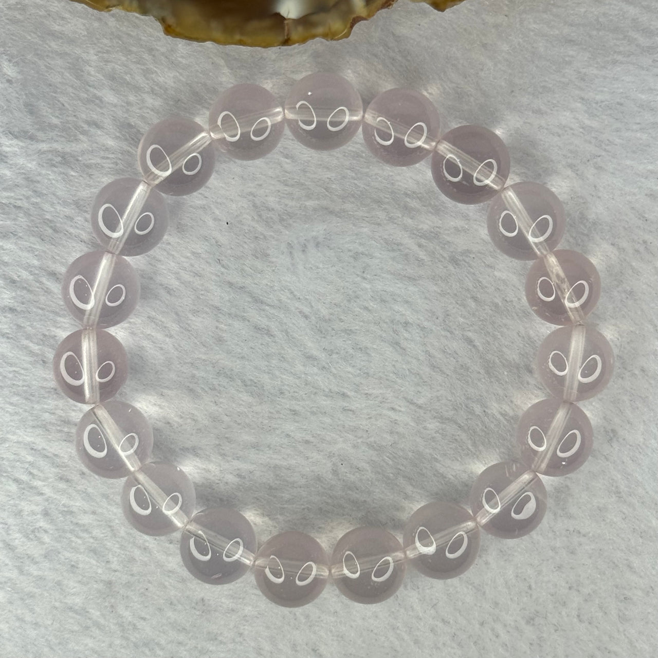 Natural Rose Quartz Beads Bracelet 天然玫瑰石英珠手链 32.98g 17cm 10.9mm 19 Beads