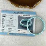 Certified Natural Larimar Bracelet 27.16g 18cm 13.9 by 10.1 by 4.7mm 20 pcs - Huangs Jadeite and Jewelry Pte Ltd