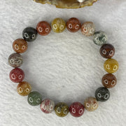 Natural Mixed Colour Phantom Quartz Bracelet 30.05g 17cm 10.6mm 19 Beads - Huangs Jadeite and Jewelry Pte Ltd