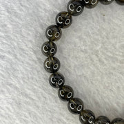 Natural Black Auralite Crystal Bracelet 黑极光手链 13.19g 7.4 mm 26 Beads - Huangs Jadeite and Jewelry Pte Ltd