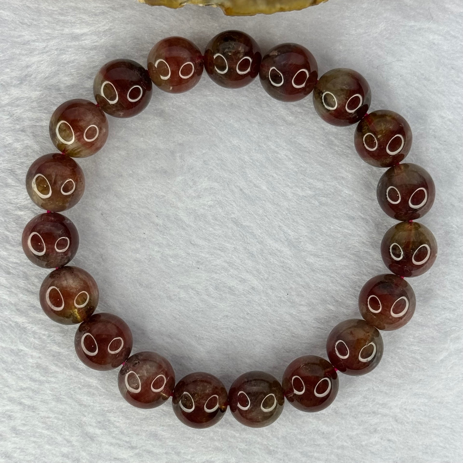 Above Average Natural Auralite 23 Bracelet 天然激光23手链 32.09g 17.5cm 10.9mm 19 Beads - Huangs Jadeite and Jewelry Pte Ltd